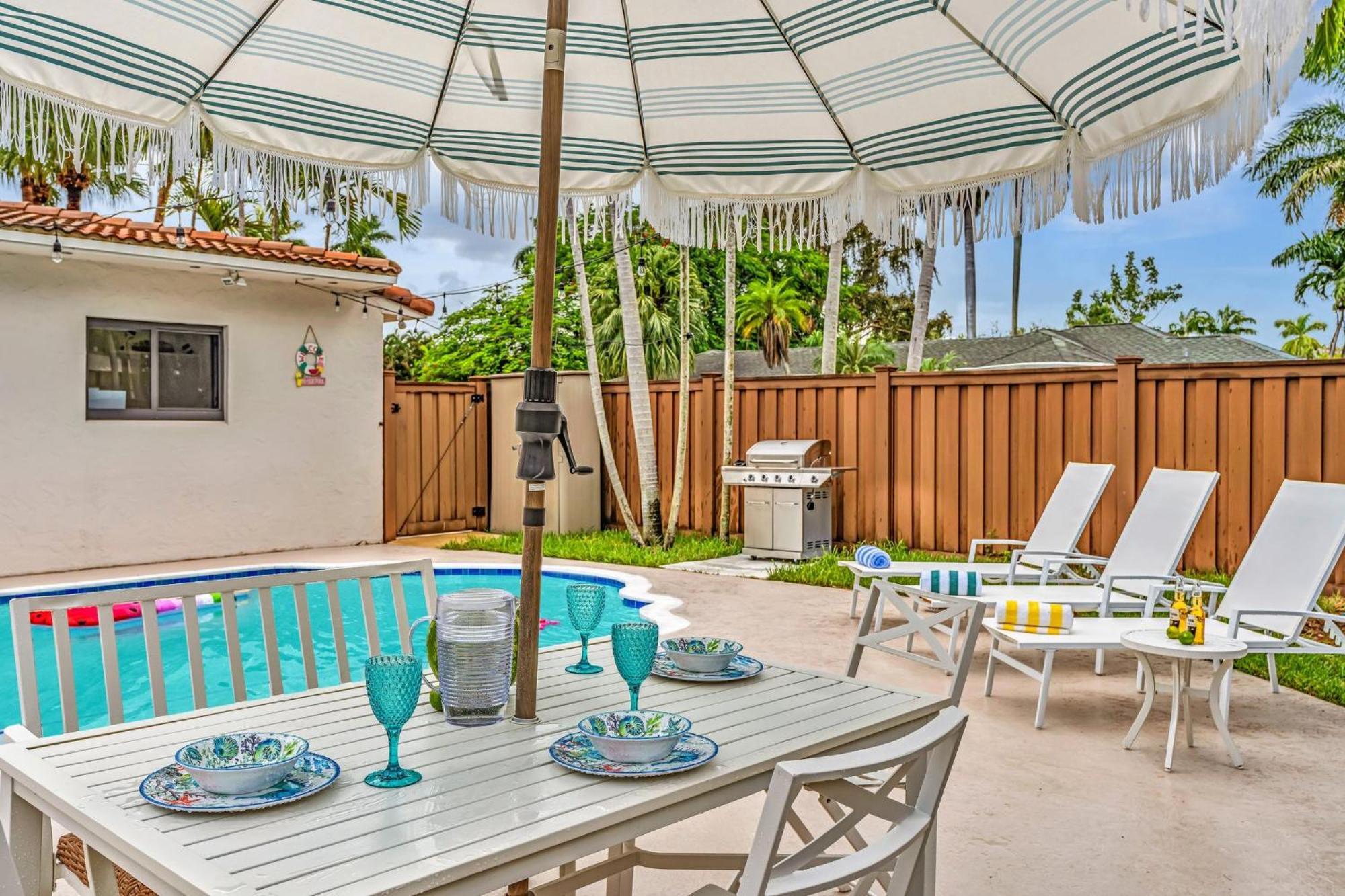 Tropical Oasis With Pool 10 Mins Airport & 5 Mins Beach Hollywood Exteriér fotografie